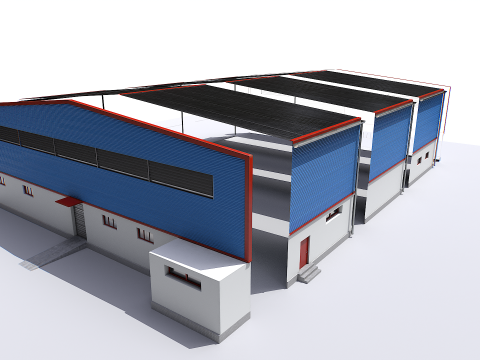 Modular industrial storage 3D Model