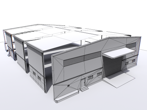 Modular industrial storage 3D Model