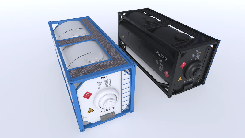 Tank Container pack 3D Model .c4d .max .obj .3ds .fbx .stl .blend