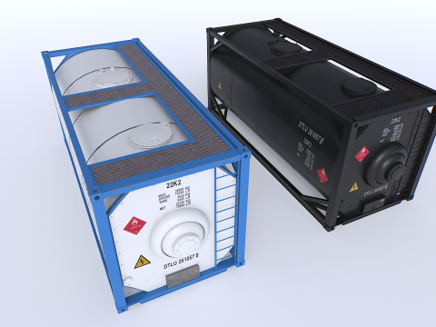 Tank Container pack 3D Model