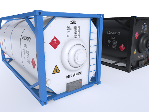 Tank Container pack 3D Model