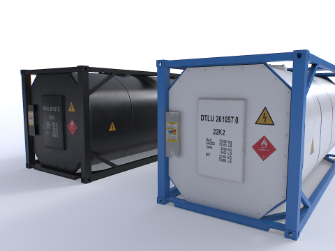Tank Container pack 3D Model