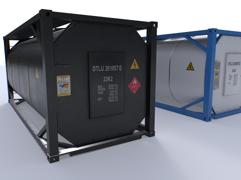 Tank Container pack 3D Model