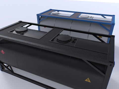 Tank Container pack 3D Model