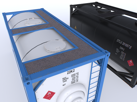 Tank Container pack 3D Model