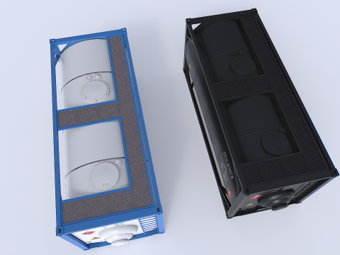 Tank Container pack 3D Model