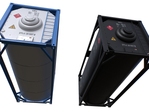 Tank Container pack 3D Model