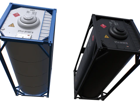 Tank Container pack 3D Model