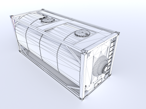 Tank Container pack 3D Model
