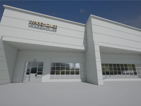 Modular Warehouse 3D Model