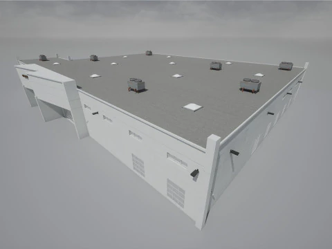 Modular Warehouse 3D Model