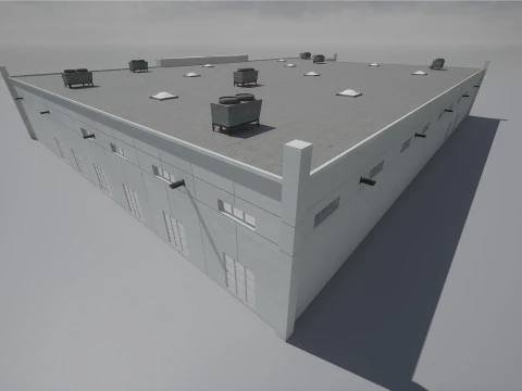 Modular Warehouse 3D Model