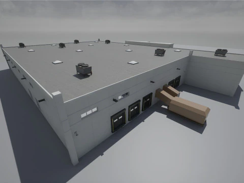 Modular Warehouse 3D Model