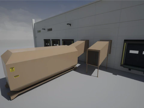 Modular Warehouse 3D Model