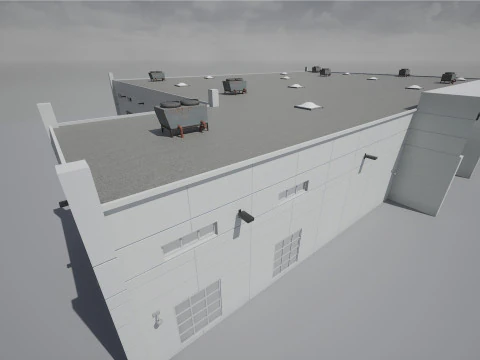 Modular Warehouse 3D Model