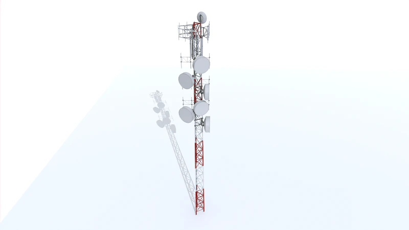 Radio Tower 3D Model .c4d .max .obj .3ds .fbx .stl .blend 