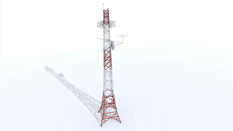 Tower Antenna 3D Model .c4d .max .obj .3ds .fbx .stl .blend
