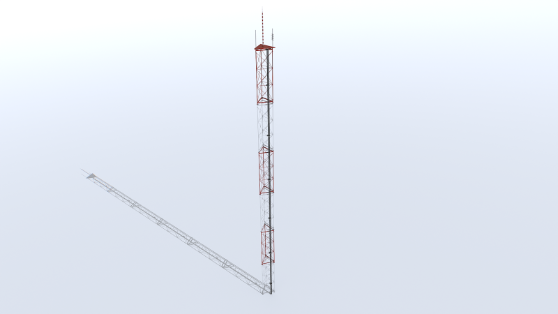 Modular antenna 3D Model .c4d .max .obj .3ds .fbx .stl .blend