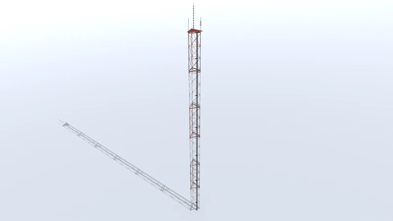 Antena modular enferrujada Modelo 3D .c4d .max .obj .3ds .fbx .stl .blend 