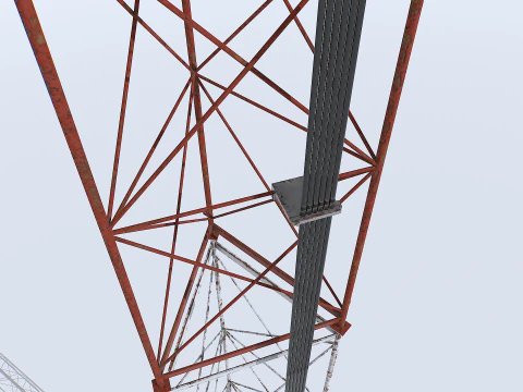 Antena modular enferrujada Modelo 3D