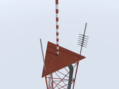Antena modular enferrujada Modelo 3D