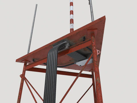 Antena modular enferrujada Modelo 3D