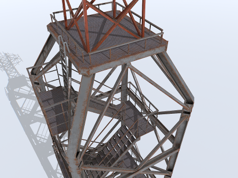 Modular Radar Tower 1 3D Model