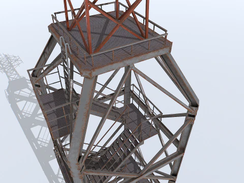 Modular Radar Tower 1 3D Model