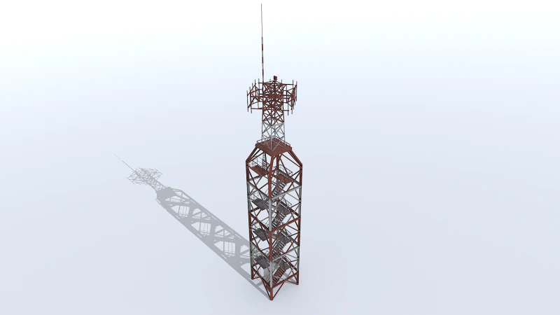 Modulaire radartoren 2 3D Model .c4d .max .obj .3ds .fbx .stl .blend 