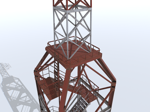 Modular Radar Tower 2 3D Model