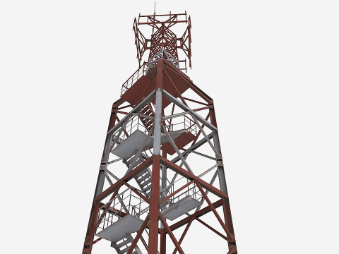 Modular Radar Tower 2 3D Model