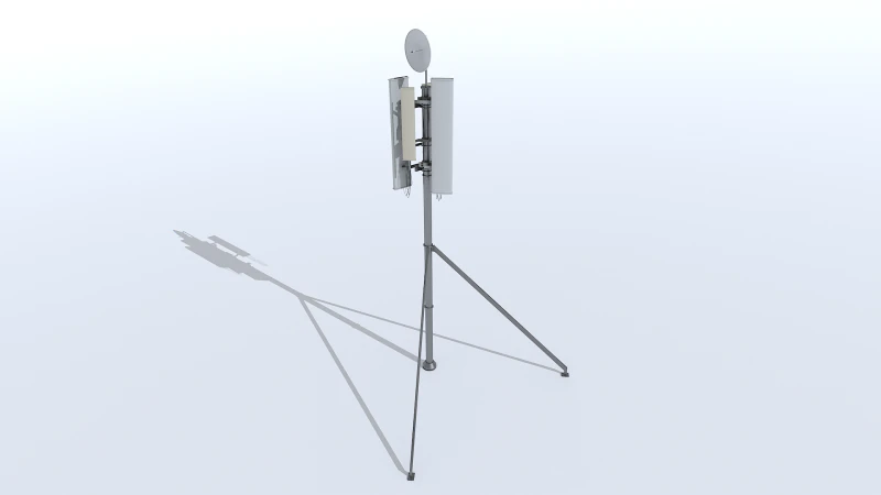 Cell Phone Tower 3D Model .c4d .max .obj .3ds .fbx .stl .blend