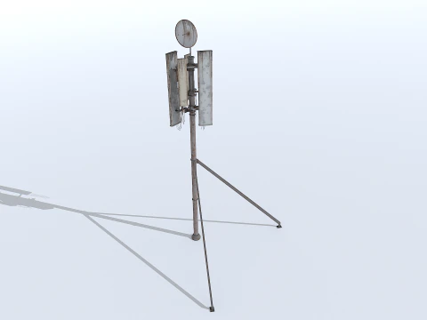 古くて錆びた携帯電話塔 3Dモデル