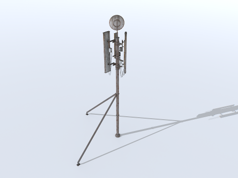 Old and Rusty Cell Tower 3D Model