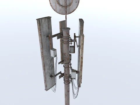 Old and Rusty Cell Tower 3D Model