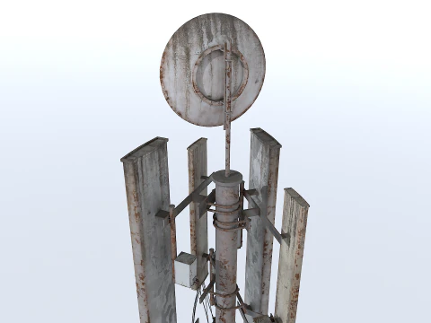 Old and Rusty Cell Tower 3D Model