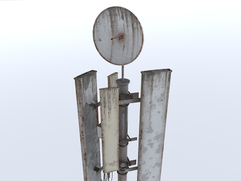 Old and Rusty Cell Tower 3D Model
