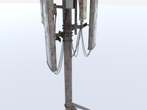 Old and Rusty Cell Tower 3D Model