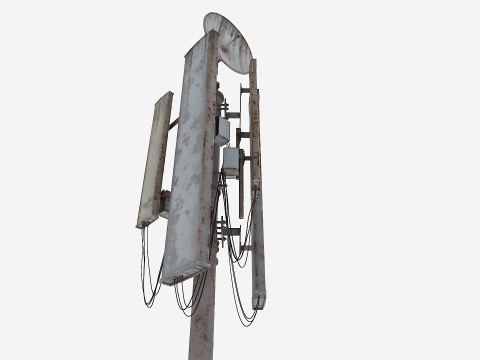Old and Rusty Cell Tower 3D Model