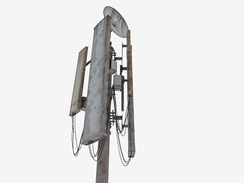 Old and Rusty Cell Tower 3D Model