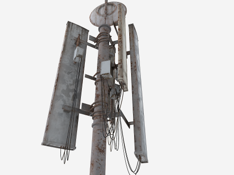 Old and Rusty Cell Tower 3D Model