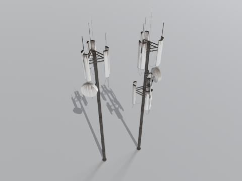 Old and Rusty Cell Towers 2 3D Model