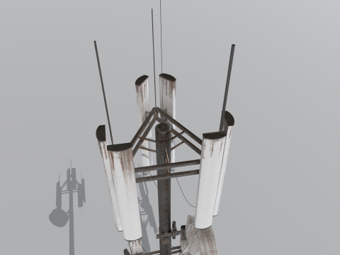 Old and Rusty Cell Towers 2 Modelo 3D