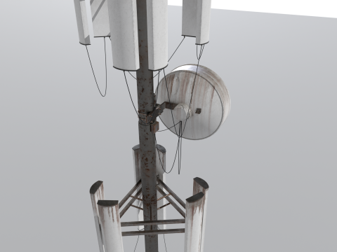 Old and Rusty Cell Towers 2 Modelo 3D