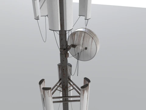 Old and Rusty Cell Towers 2 3D Model