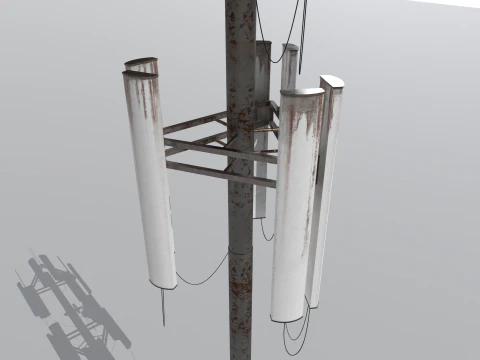 Old and Rusty Cell Towers 2 3D Model