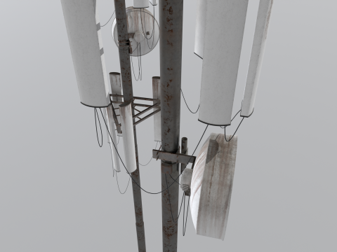 Old and Rusty Cell Towers 2 Modelo 3D