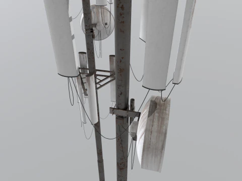 Old and Rusty Cell Towers 2 3D Model