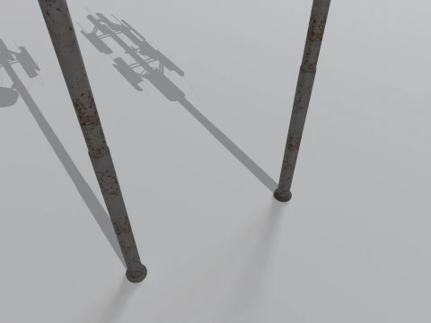 Old and Rusty Cell Towers 2 3D Model