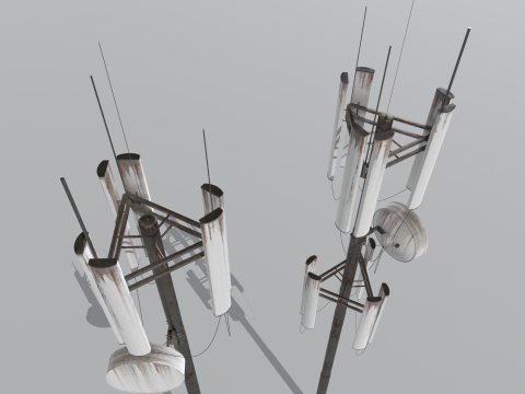 Old and Rusty Cell Towers 2 Modelo 3D